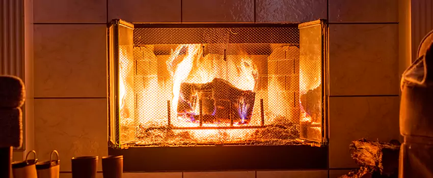 Mendota Hearth Landscape Fireplace Installation in Angleton, Texas